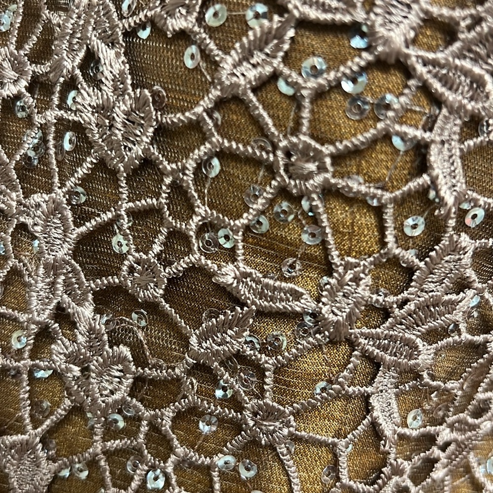 Montage by Mon Cheri 3/4 sleeves embroidered sweetheart neck long gown - Picture 10 of 10